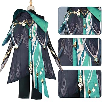 lardoo製 アルハイゼン コスプレ衣装 XL ウィッグ付き　ブーツ付き Amazon.co.jp: アルハイゼン ウィッグ付き コスプレ衣装